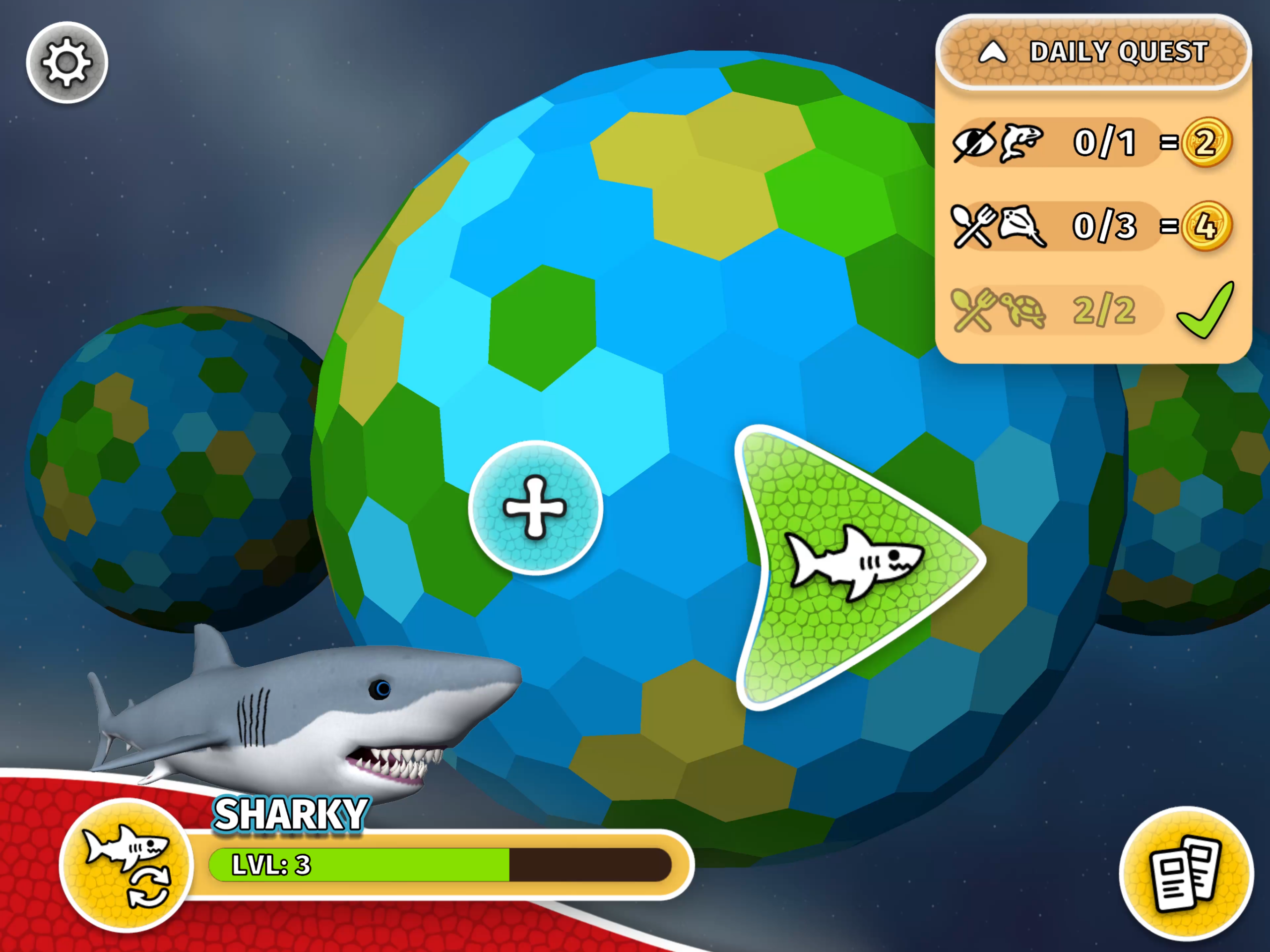 Gestalte deinen Hai und erkunde die Welt!